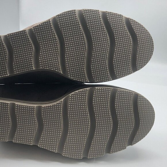 Ortholite beige hidden wedge platform ankle booties boots lace up sz 10 - Picture 12 of 13